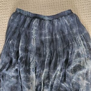 Coldwater Creek Skirt Sheer Pleated Smoky Blue Medium